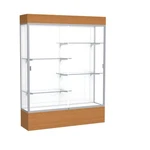 Reliant 60"W X 80"H 16"D Lighted Floor Case, White Back, Satin Finish, ... New. Price: $4184.33.