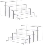 Goabroa 2 Sets 10 Pcs Clear Display Risers, Rectangular (7"-8"-9" L) New. Price: $62.66.