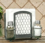 Colonial Tin Works Salt Pepper And Napkin Caddy (8" X 6" H) New. Price: $37.82.