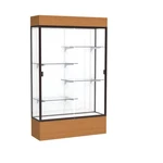 Reliant 48"W X 80"H 16"D Lighted Floor Case, White Back, Dk. Bronze... New. Price: $3841.03.