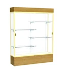 Reliant 60"W X 80"H 16"D Lighted Floor Case, White Back, Champagne... New. Price: $4759.33.