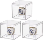 3 Pack Championship Ring Display Case Clear Acrylic Mini Football. Price: $17.16.