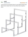 Uxcell Clutch Purse Display Stand 3 Layer Wallet Rack New. Price: $30.00.