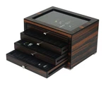 Stackable Wooden Display Case With Drawer Slot Ebony Pen Cabinet, Luxury New. Price: $137.69.