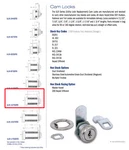 Esp #ULR1375STD-ES201 Cam Lock,stainless Steel, For 1-1/32" Thickness Material New. Price: $7.95.