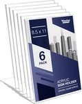 Acrylic Sign Holder 8.5 X 11, Slant Back Display Stand, A-frame Flyer Fo New. Price: $49.56.