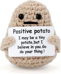 Mini Funny Knitted Wool Potato Toy With Positive Card - Creative Cute Crochet Do New. Price: $10.00.