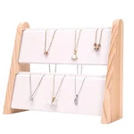 1 Pc 34 Grids Double-deck Wood Leather Soft Mat Multiple Necklace Display Sta... New. Price: $54.22.
