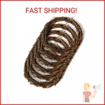 Worown 6 Pcs 10 Inch Natural Grapevine Wreaths, Branch Wreath, Rattan. Price: $30.36.