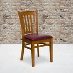 Cherry Hardwood Slat Back Restaurant Chair - 17.5 X 20.75 34.5 New. Price: $188.99.