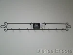 Tripar Augusta Horizontal Black Display Rack For Four 6 1/2" - 8 1/4" Plates 45" New. Price: $28.99.