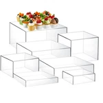 7 Pcs Large Buffet Risers Set 6" To 12" Acrylic Display Box Catering Dessert ... New. Price: $121.32.