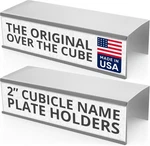 Quality Aluminum, Changeable Cubicle Nameplate Holder, Satin Silver Base, And New. Price: $40.99.