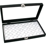 Glass Top Jewelry Display Case Box White 50 Gem Jars New. Price: $62.99.