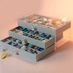 Acrylic Mineral Display Case 3-LAYER Rock Collection Box With 54 Grids & Ve... New. Price: $19.30.
