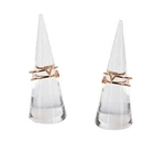 Luzen 2PCS Acrylic Jewelry Ring Holder - Cone Shape Single Display Clear New. Price: $12.26.