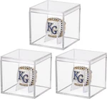 3 Championship Ring Display Case Clear Acrylic Pack, New. Price: $12.89.