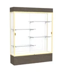 Reliant 60"W X 80"H 16"D Lighted Floor Case, White Back, Champagne... New. Price: $4720.33.