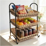 Stackable Candy Display Rack With Rattan Organizer Multi-fun... New. Price: $106.74.