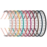 Framendino, 10 Pack Ribbon Wrapped Metal Headbands With Teeth Comb Hair Hoop New. Price: $20.95.