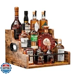 Klm Liquor Bottle Display Shelf, Coffee Syrup Rack Organizer, 3 New. Price: $40.99.