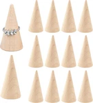 Framendino, 20 Wood Cone Ring Display Stand Pack, Vertical Shaped New. Price: $13.35.