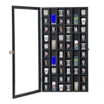 Shot Glass Display Case Large Wooden Cabinet Rack Holder Wall Mounted Black S... New. Price: $104.61.