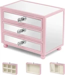 Gifturbo Pink Jewelry Box For Women Girl Wife 3 Layers Large Mirror New. Price: $38.12.