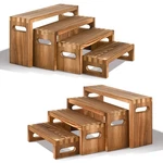 Luqvzxv 8 Pcs Risers Display Stands, 2 Set Wooden For Table Displ... New. Price: $45.18.