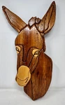 Handmade Wood Cedar Hickory Pine Donkey Mule Wall Decor 18 Inches Tall Used. Price: $19.99.