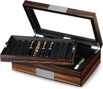 Pen Display Box Ebony Wood Case With Glass Window 20 Slot, New. Price: $114.52.
