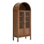 Modway Tessa Wood Tall Storage Display Cabinet With Rounded Arched Top Walnut New. Price: $472.45.