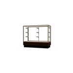 Merchandiser 48"W X 40"H 20"D Counter Case, Champagne Finish, Walnut Base New. Price: $2087.80.