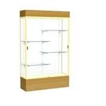Reliant 48"W X 80"H 16"D Lighted Floor Case, White Back, Champagne... New. Price: $3841.03.