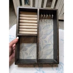 Umbra Studio Wood Jewelry Organizer Wall Mounted Ring Tray Necklace Hooks Brown Pre-owned. Price: $12.14.