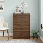 4 Drawer Dresser Mainstays Classic, Walnut Finish New. Price: $189.99.