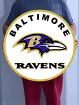 Nfl Baltimore Ravens 1 Wood Sign 24" Wall Decor Handmade Party New. Price: $149.99.