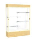 Reliant 60"W X 80"H 16"D Lighted Floor Case, White Back, Champagne... New. Price: $4763.81.
