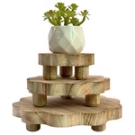 Demulans 3 Pack Small Scalloped Risers For Display ,mini Wooden Stands W... New. Price: $30.64.