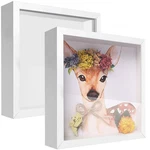 Sunmeg Small Shadow Box Frame Display Case, Wood With 5X5, 2PCS-WHITE New. Price: $28.67.