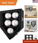 Durable Wall-mounted Baseball Display Case 5 Holder, Locking Glass Door. Price: $52.19.