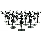12 Black Metal Earring Dancers Jewelry Showcase Display Stands 3.25" New. Price: $28.69.