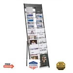 Vevor Brochure Display Rack, 20 Pockets Magazine Literature Stand, Portable New. Price: $108.70.