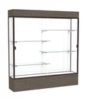 Reliant 72"W X 80"H 16"D Lighted Floor Case, White Back, Dk. Bronze... New. Price: $4730.80.
