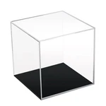 Kcgani Clear Acrylic Simple Self-assembly Display Box With Black Base, New. Price: $29.99.