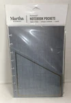 Office By Martha Stewart Discbound Pockets 6X8.5, Notebook Dividers, 1-3PACK New. Price: $15.50.