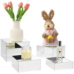 Silver Mirror Acrylic Risers, 4PCS Anti-scratch Nesting Display Cubes, 6"-8" ... New. Price: $60.85.