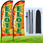 Buryeah 2 Sets Elote Feather Flag Kit, 7 Ft Swooper Banner Signs W... New. Price: $61.59.