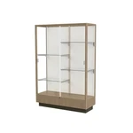 Heritage 48"W X 70"H 18"D Floor Case, Mirror Back, Hardwood Natural... New. Price: $2364.54.