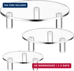 3 Pcs Round Acrylic Display Riser Clear Stands Pedestal Board New. Price: $42.53.